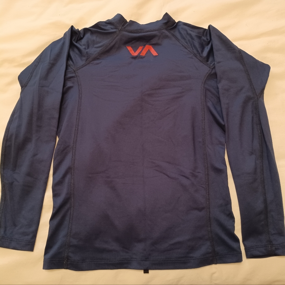 RVCA Rashguard Rash Guard Navy Medium - Picture 2 of 3